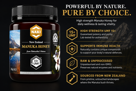 NAKI Manuka Honey Certified 100% New Zealand Honey UMF 15+ | MGO 510 | 250 grams - 0
