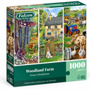  Adult 1000 piece Falcon Woodland Farm puzzle for relaxing indoor entertainment
