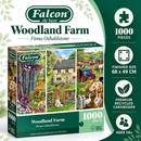 Falcon Woodland Farm adult jigsaw puzzle featuring charming country life artwork