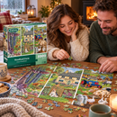  Falcon 1000 piece farm puzzle with woodland and country landscape artwork
