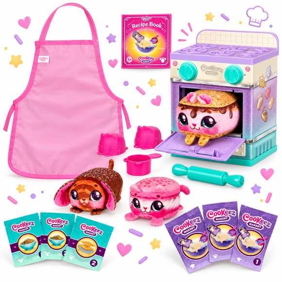 Cookeez Makery Lil' Bakez Multi Pet Playset with cute collectible scented plush characters