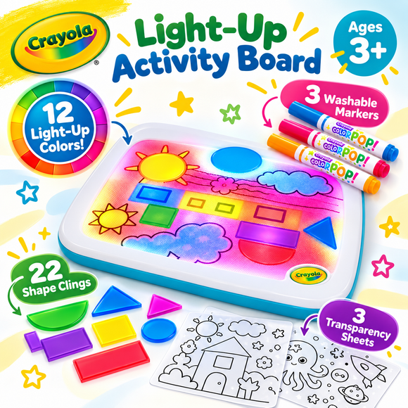  Light Up Activity Board educational toy for developing creativity and fine motor skills
