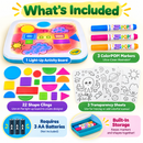  Kids sensory activity board with illuminated surface for drawing and learning

