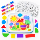  Sensory drawing and colouring board for toddlers and young children aged 3+