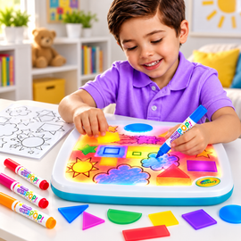  Light Up Activity Board for Kids sensory drawing and colouring toy age 3+
