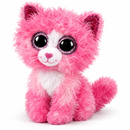  TY Reagan Beanie Boo cat plush stuffed animal with large sparkling eyes
