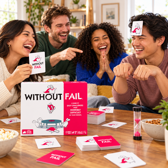 Without Fail team challenge board game for friends and family game nights
