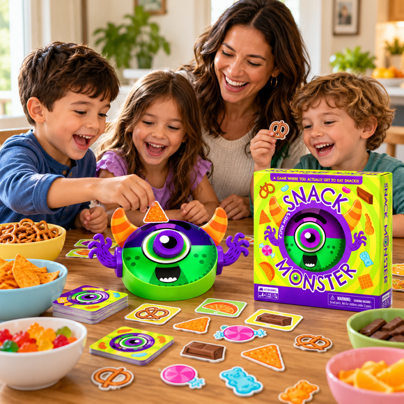  Snack Monster educational family game for young children, helping develop basic counting and thinking skills.
