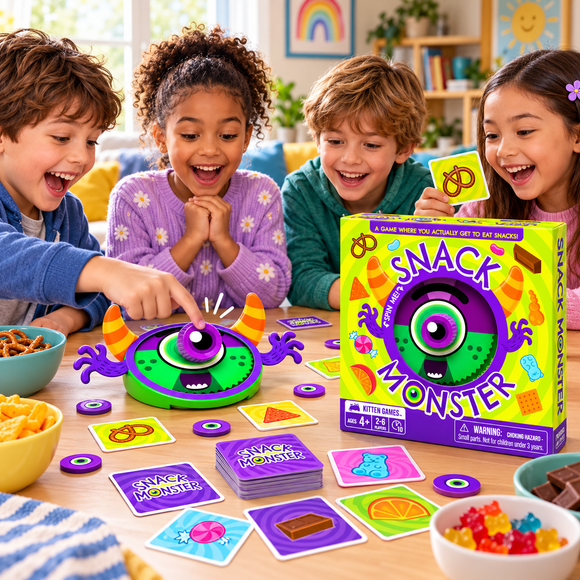  Snack Monster fun children's game for boys and girls aged 4+, combining counting, choices and entertainment.