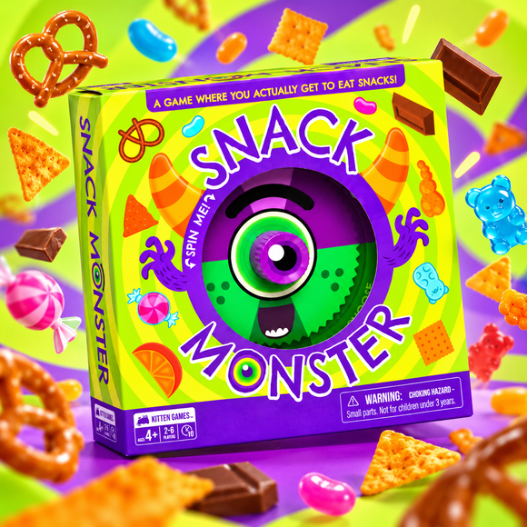  Snack Monster kids counting game designed for interactive learning, number skills and fun family playtime.