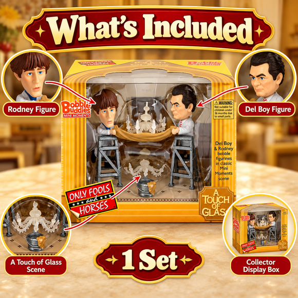  Only Fools and Horses Bobble Buddies Mini Moments display box with Del Boy and Rodney
