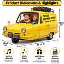  Only Fools and Horses Bobble Head Buddies gift set featuring yellow three wheeled van and two character figures.

