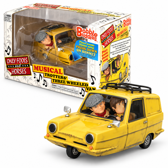  Sporting Profiles Musical Trotters Van collectible with original Only Fools and Horses branded packaging on white background.
