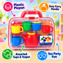  Educational Infographic: Peterkin Kids Tea Set for Imaginative Kitchen Role Play, Colour Recognition and Pretend Tea Parties, Suitable for Ages 3 Plus.
