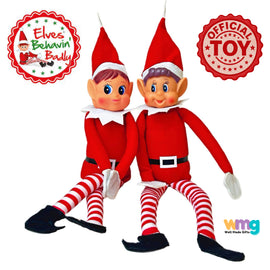 Elves Behavin Badly 12" RED Long Leg Soft Body Vinyl FACE 'Girl or Boy' ELF With Hat"