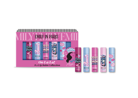 EMILY IN PARIS LIP BALMS- RASPBERRY, VANILLA, MATCHA, VANILLA, MINT - BOXED - 0