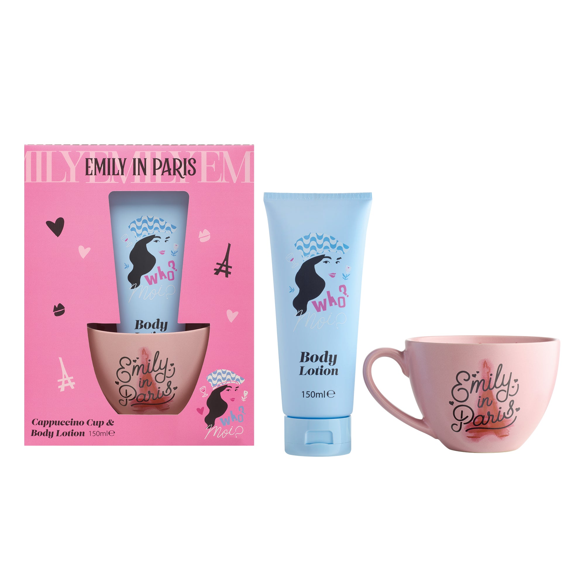 Emily in Paris cappuccino cup & 150ml body lotion