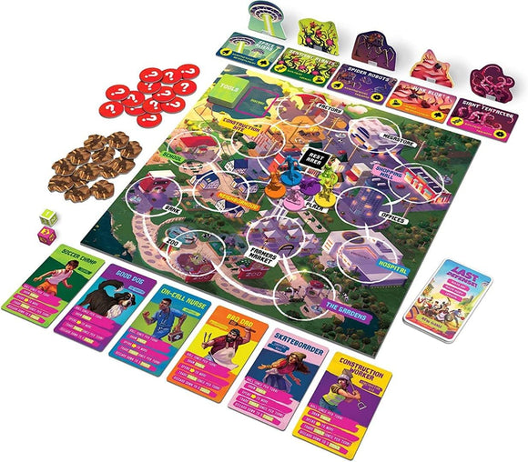 Funko Games Funko Board Signature Last Defense Game - Light Strategy Board Game for Children & Adults (Ages 10+) - 2-4 Players - Collectable Vinyl Figure - Gift Idea