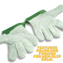 Nozzy Workzone Mens Heavy Duty Leather Gloves - Gardening Work Garage-16