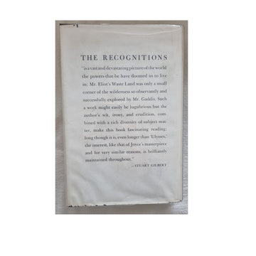 The Recognitions - William Gaddis - First Edition - USA - Hardcover - 0