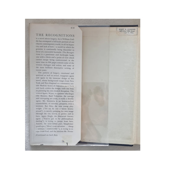The Recognitions - William Gaddis - First Edition - USA - Hardcover