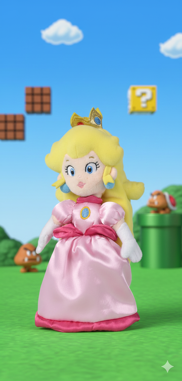 Simba Official Nintendo Super Mario Princess Peach plush 27cm Plush Soft Toy - 0