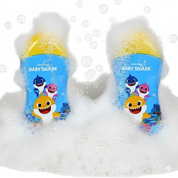 Baby Shark Bubble Bath – Gentle Foamy Bath Wash for Kids 2 x 300ml Set