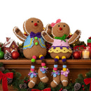 Adorable Hanging Gingerbread Couple Plush Toys – Festive Christmas Home Décor-3