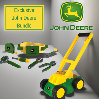 TOMY John Deere Talking Tool Belt & Lawn Mower Bundle
