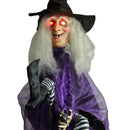 36" Animated Kicking Witch on Broomstick – Halloween Decoration with Batteries Included-5