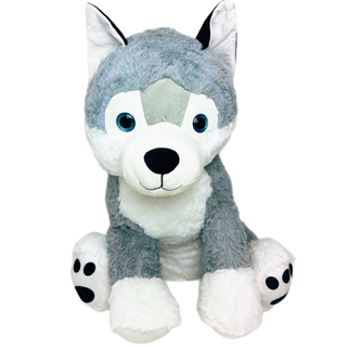 Extra Cuddly Large Husky Wolf Plush