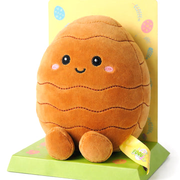 Easter Egg Plush Toy in Gift Box – Cute Chocolate Egg Soft Cuddly Toy 14cm - 0