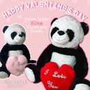 Valentines - I Love You - Panda Bear - Large Giant Plush 80cm with Heart (Heart Colour Sent at Random)-1