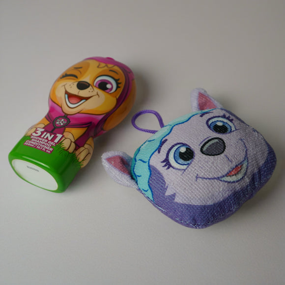 PAW Patrol Skye Kids Bath Gift Set 3in1 Shower Gel Shampoo Conditioner & Sponge