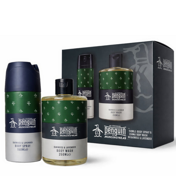 Original Penguin Mens Body Wash & Spray Father's Day Gift Set Fathers Day Gift