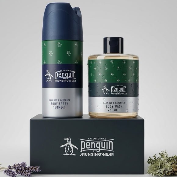 Original Penguin Mens Body Wash & Spray Father's Day Gift Set Fathers Day Gift