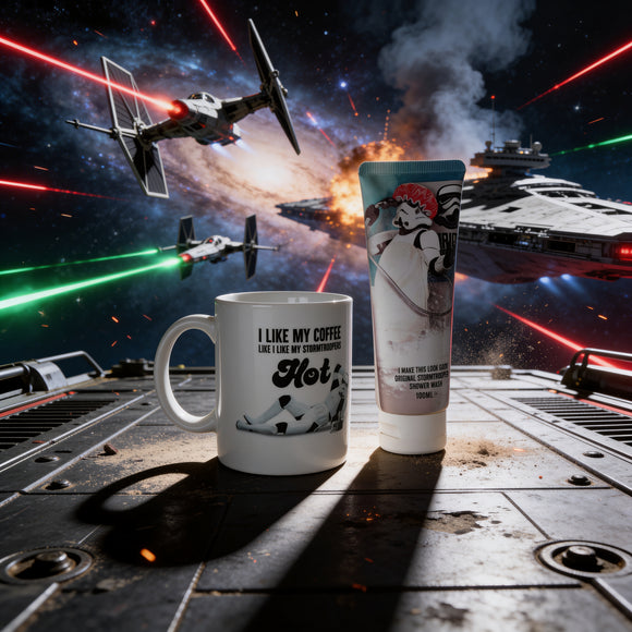 Original Stormtrooper Shower Wash & Mug Gift Set | Star Wars Coffee Mug Set |