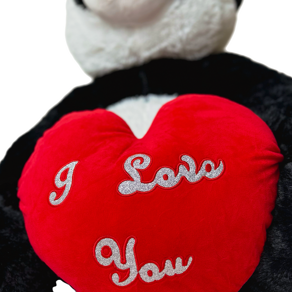 Valentines - I Love You - Panda Bear - Large Giant Plush 80cm with Heart (Heart Colour Sent at Random)