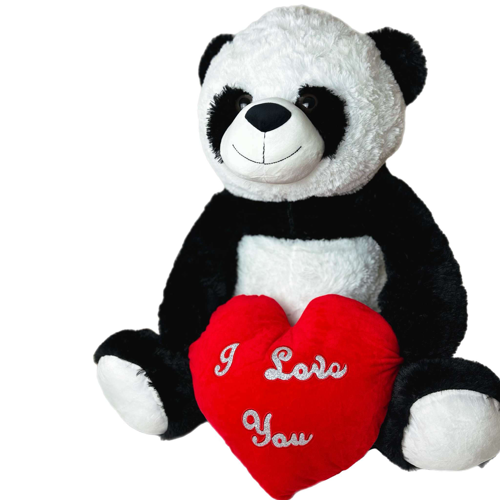 Valentines I Love You Panda Bear Large Giant Plush 80cm with Hea Well Made Gifts