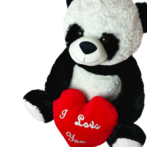 Valentines - I Love You -  Panda Bear - Large Giant Plush 80cm with Heart