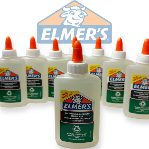 8 x Liquid School Glue Elmer's Washable Clear - 8 PACK
