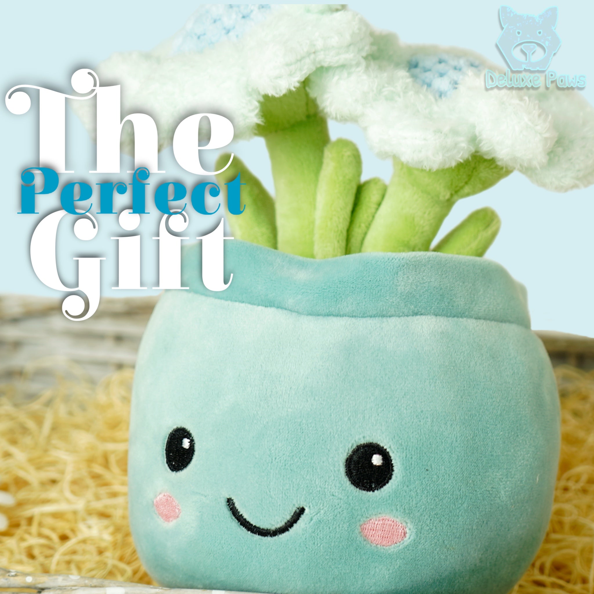 Deluxe Paws Daisy Plant Plush Toy Kawaii Plushie, 10"