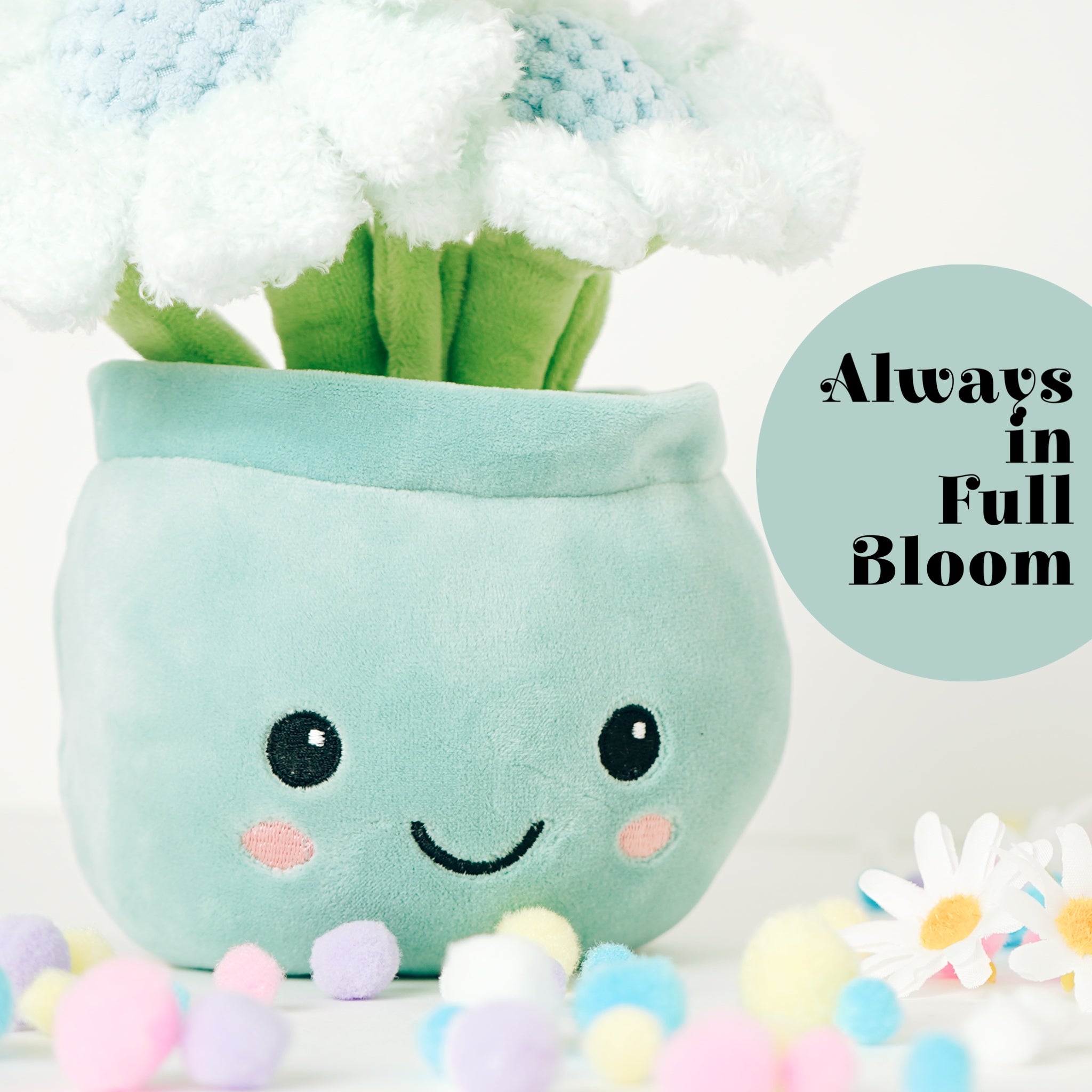 Deluxe Paws Daisy Plant Plush Toy Kawaii Plushie, 10"