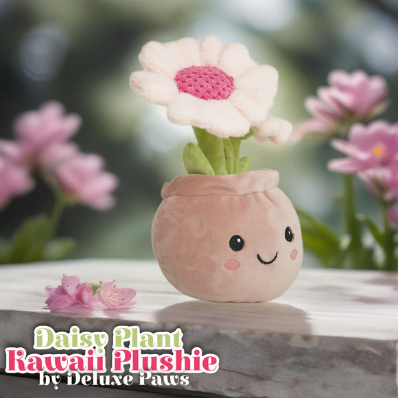 Deluxe Paws Daisy Plant Plush Toy Kawaii Plushie, 10"