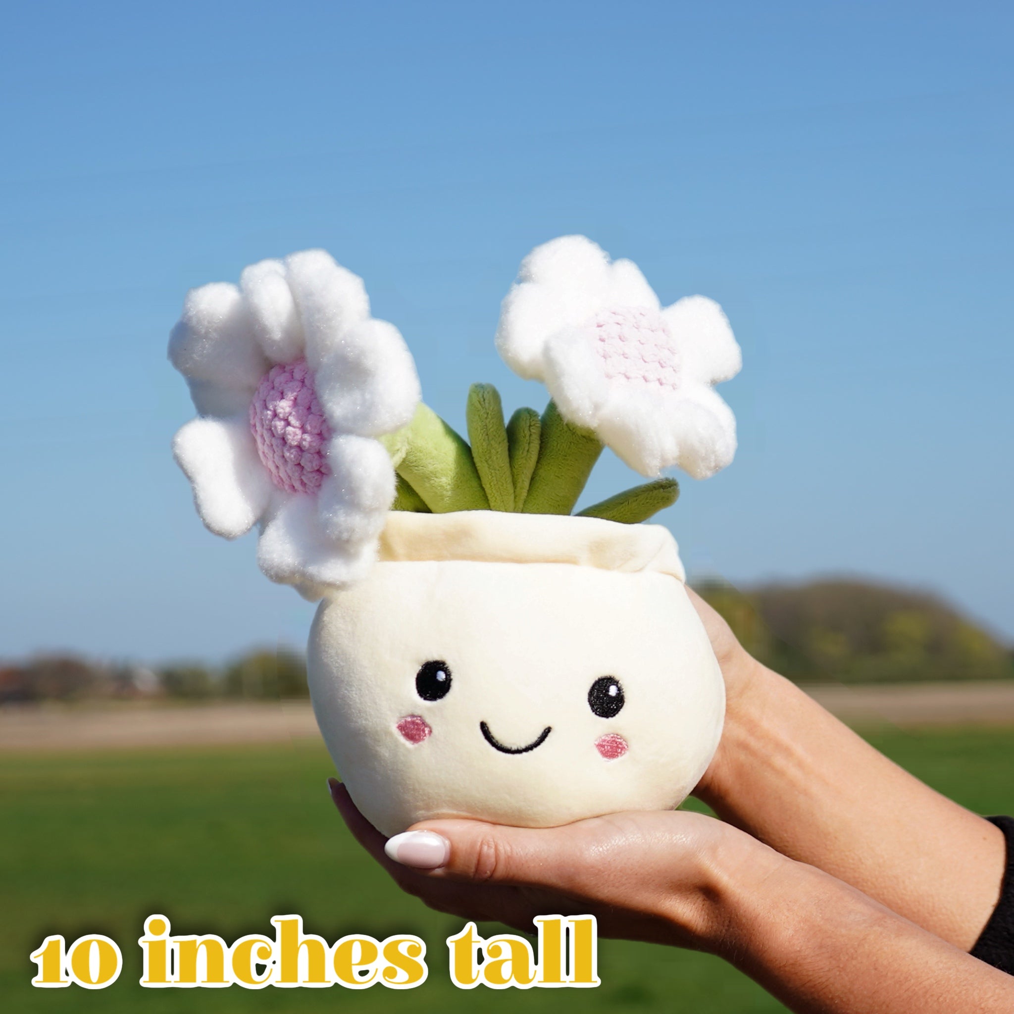 Deluxe Paws Daisy Plant Plush Toy Kawaii Plushie, 10"