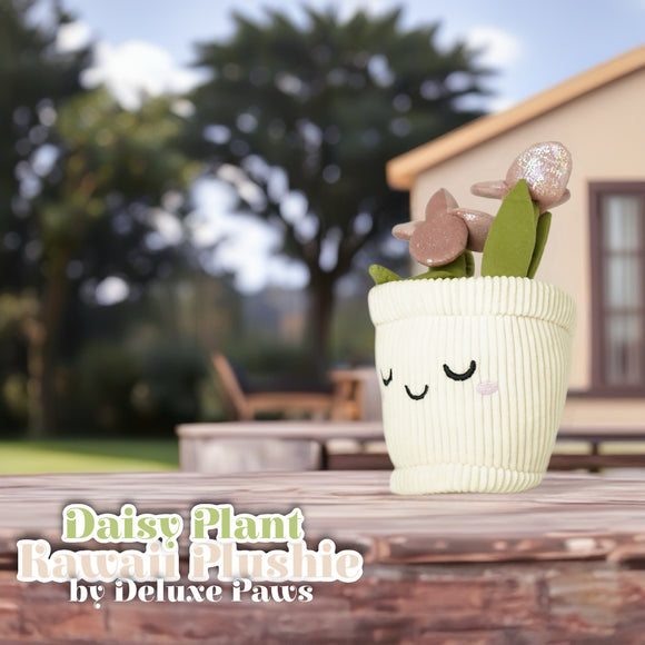 Deluxe Paws Daisy Plant Plush Toy Kawaii Plushie, 10"