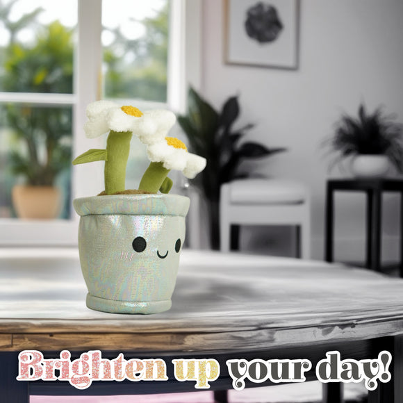 Deluxe Paws Daisy Plant Plush Toy Kawaii Plushie, 10"