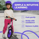 BIXE - Purple Aluminum Balance Bike for 18 Month to 6 Year Old Toddlers 12 inch-8