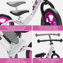 Bixe - Pro Balance Aluminium Bike (3 to 7 Years Old, 50kg) - Pink - 16 inch-5