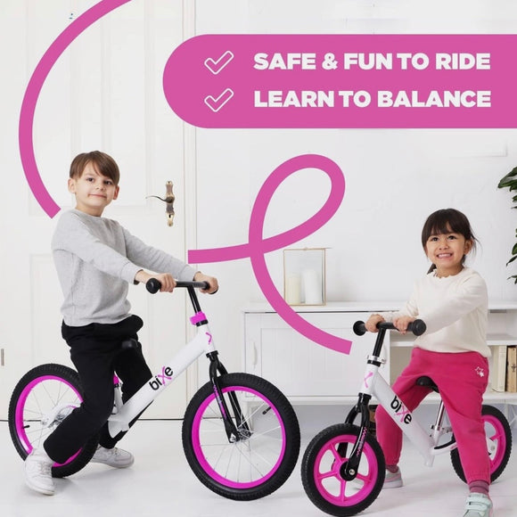 Bixe - Pro Balance Aluminium Bike (3 to 7 Years Old, 50kg) - Pink - 16 inch